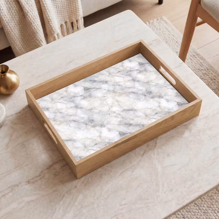 Tablett - Grau - Marmor - Detailliert — 2