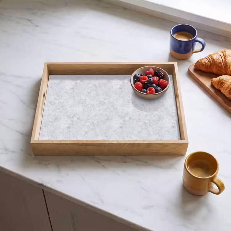 Tablett - Grau - Terrazzo-Effekt - Beton — 3