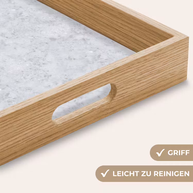 Tablett - Grau - Terrazzo-Effekt - Beton — 8