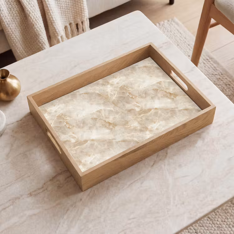 Tablett - Hellbeige - Onyx - Dezent — 2