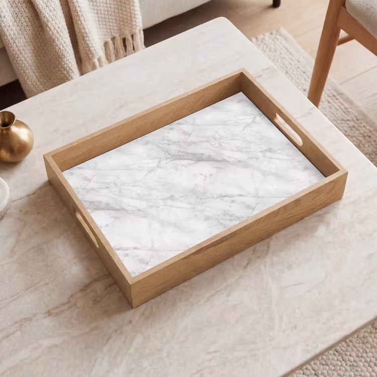 Tablett - Klassisch - Marmor - Grau — 2