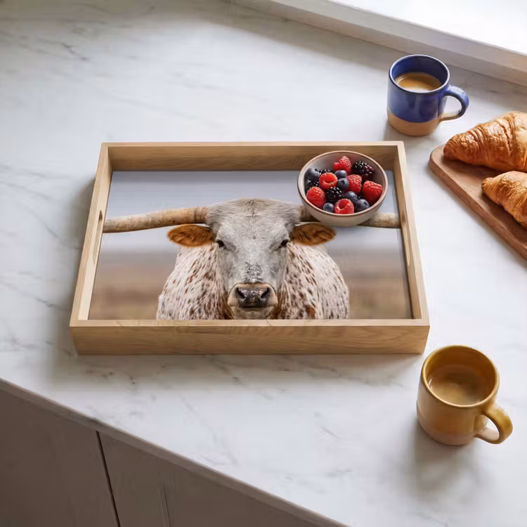 Tablett - Longhorn - Grasfeld - Tier — 3