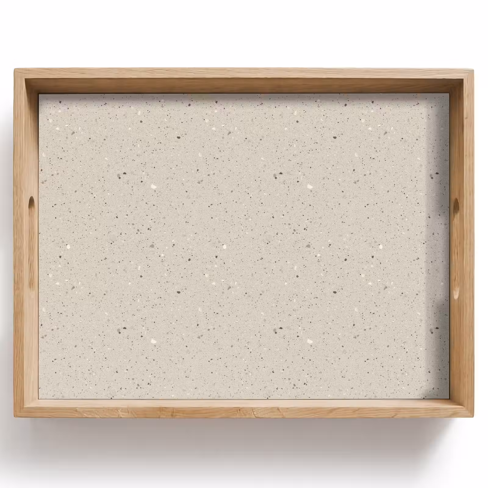 Tablett - Hellbeige - Terrazzo - Grau — 1