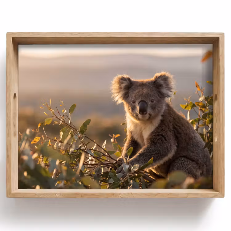 Tablett - Koala - Blätter - Morgenlicht — 1