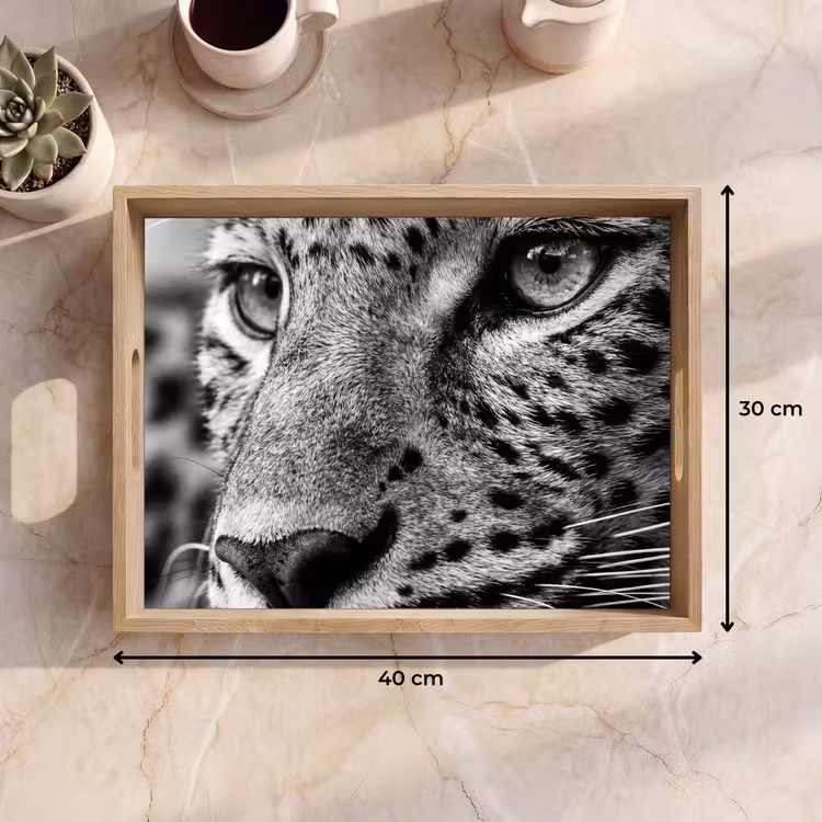 Tablett - Leopard - Schwarz - Weiß - Auge — 7