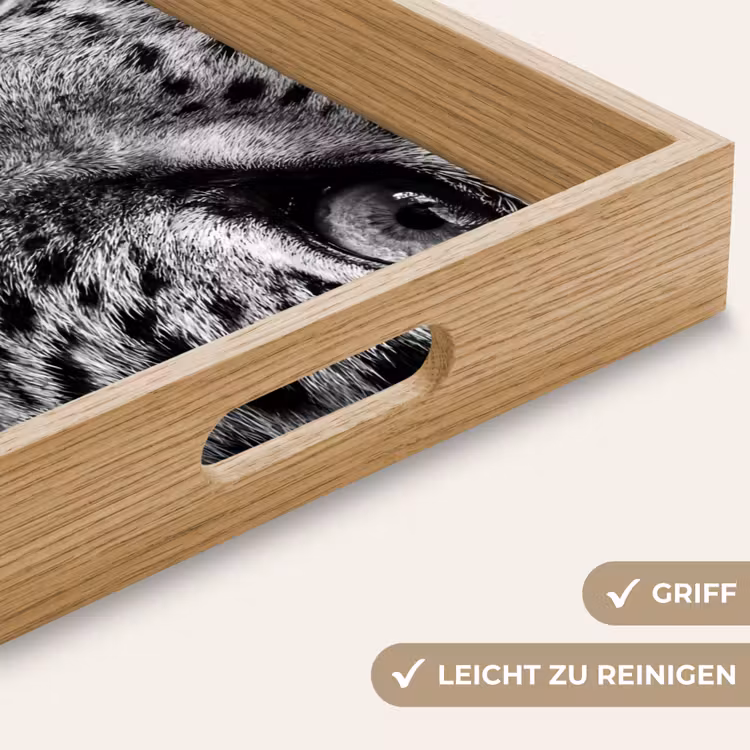 Tablett - Leopard - Schwarz - Weiß - Auge — 8