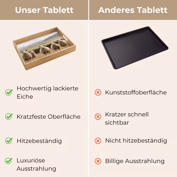 Tablett - Schafe - Weidelandschaft - Hügel — 9