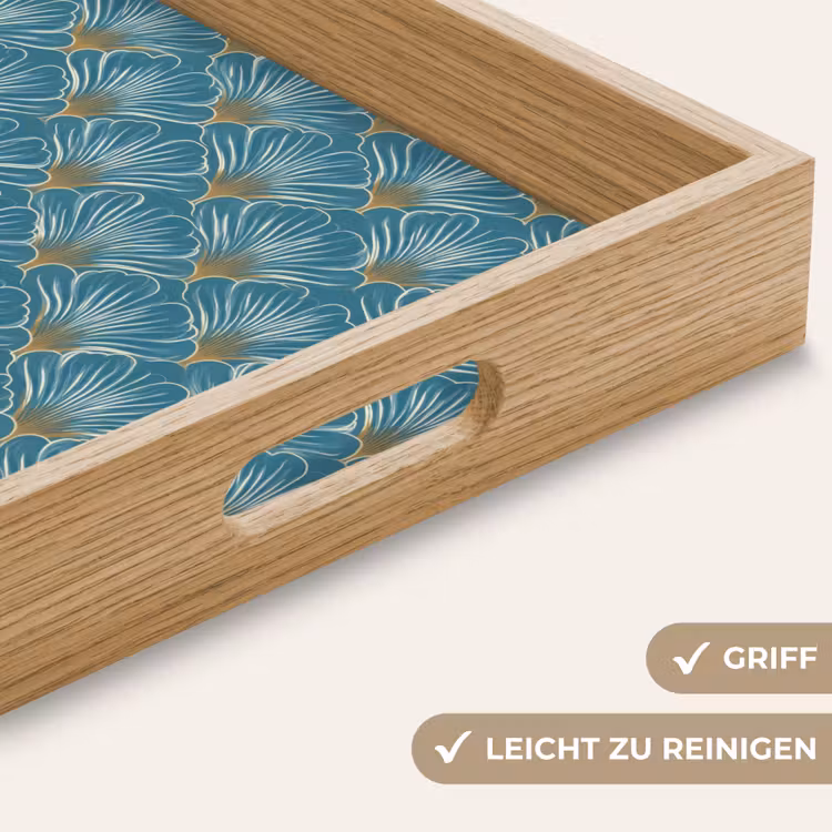 Tablett - Symmetrisch - Muster - Blau — 8