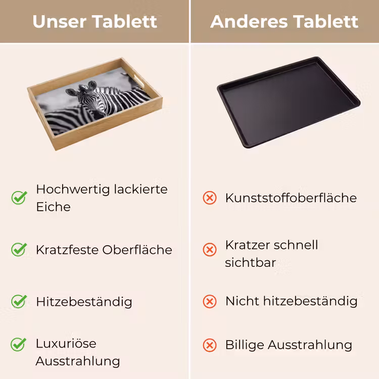 Tablett - Zebras - Schwarz - Weiß — 9
