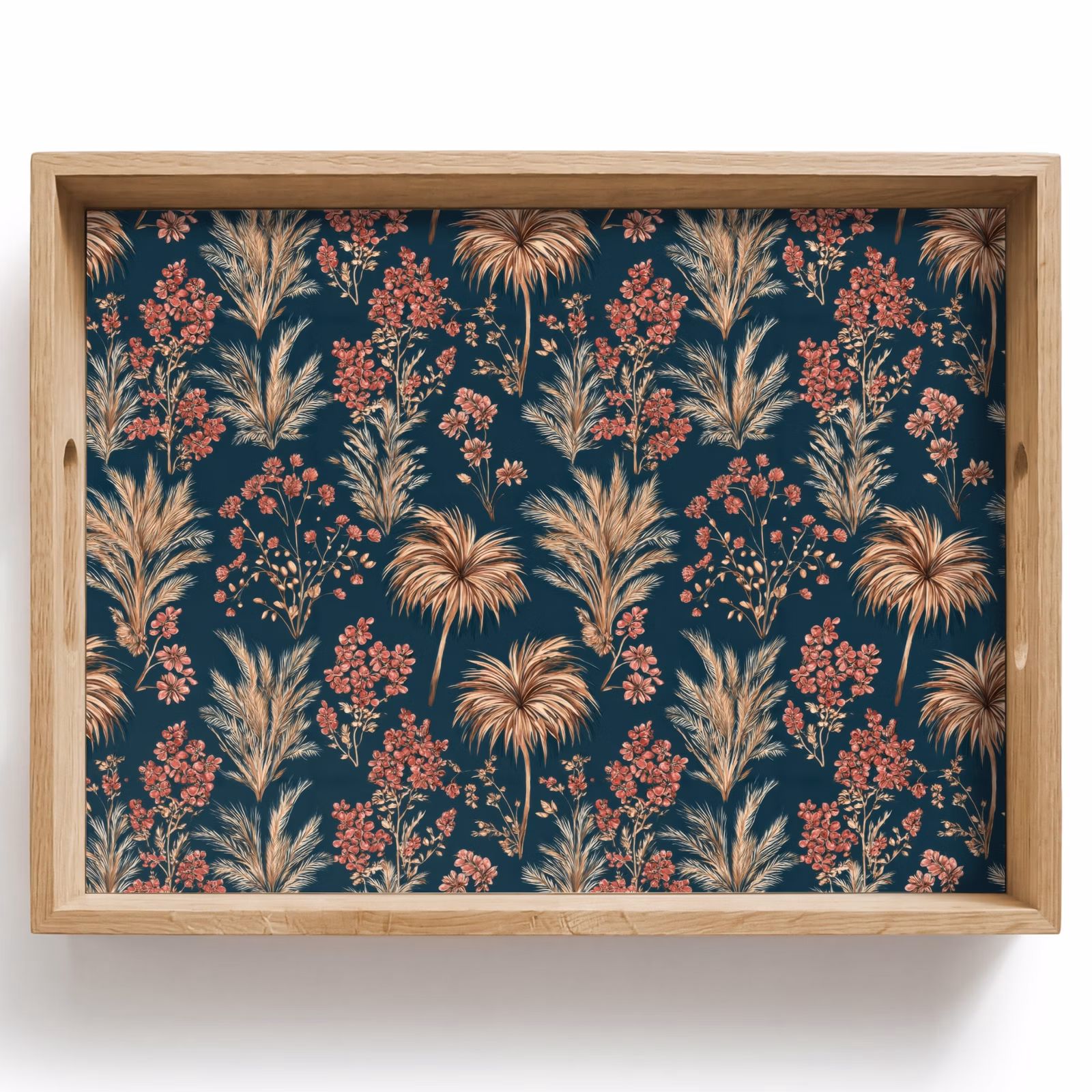 Tablett - Botanisch - Muster - Blau — 1