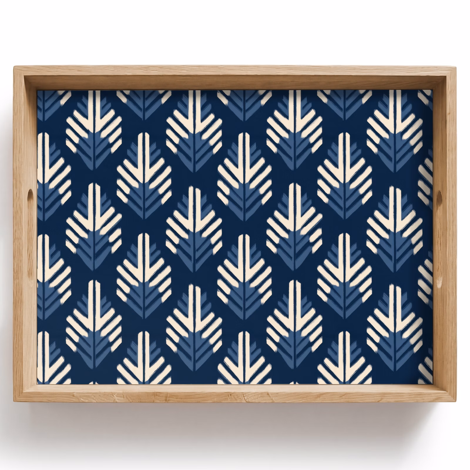Tablett - Modern - Gemustert - Blau — 1