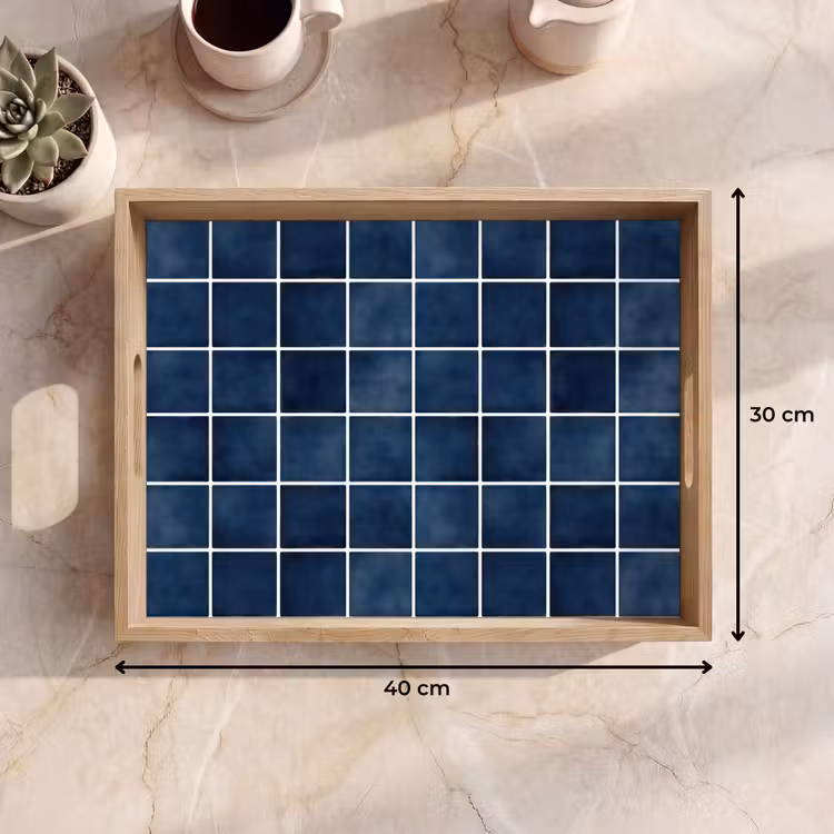 Tablett - Fliese - Modern - Blau — 7