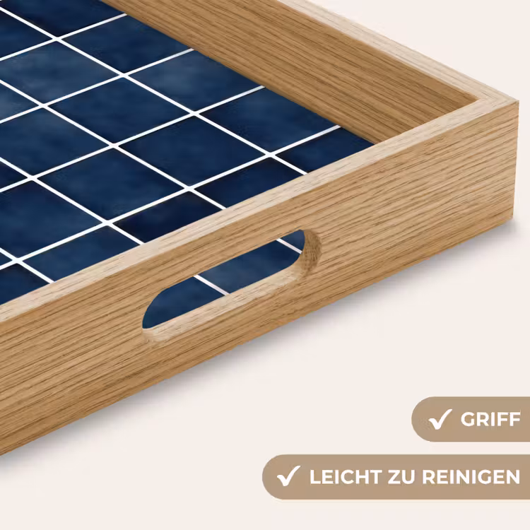 Tablett - Fliese - Modern - Blau — 8
