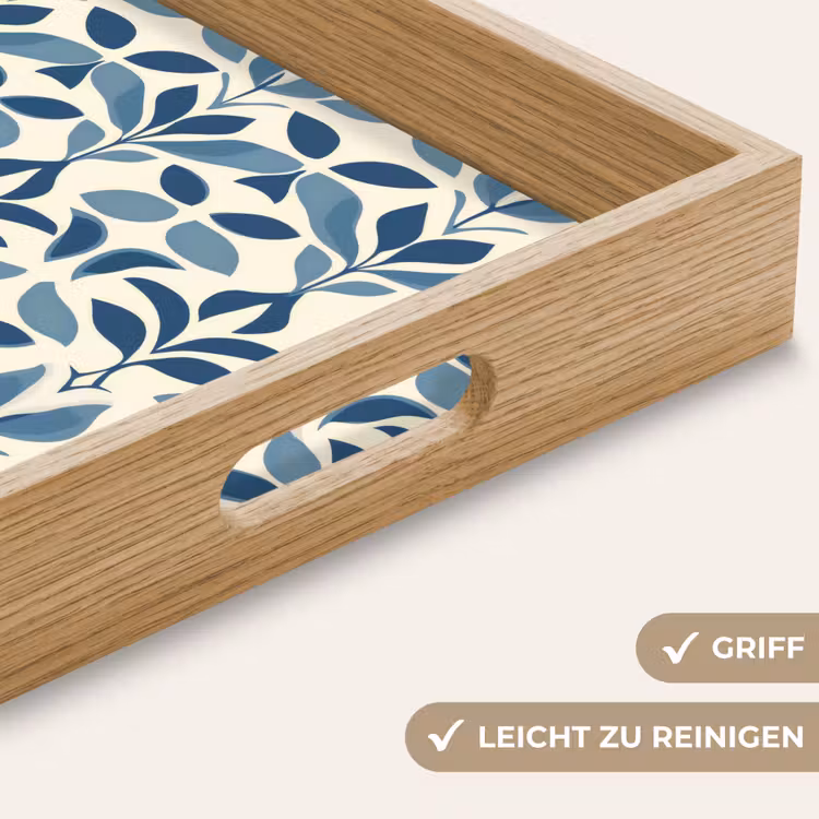 Tablett - Flora - Modern - Blau — 8