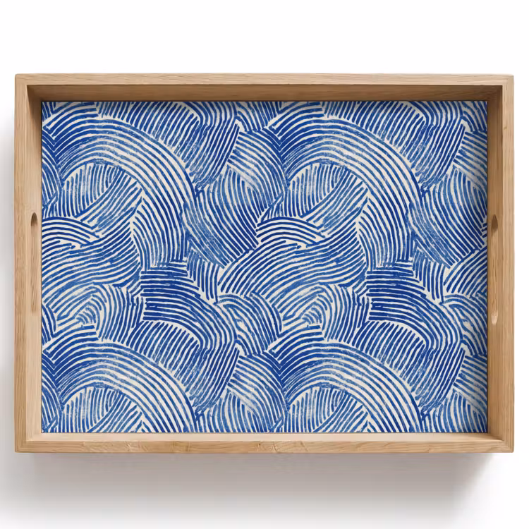 Tablett - Modern - Abstrakt - Blau — 1