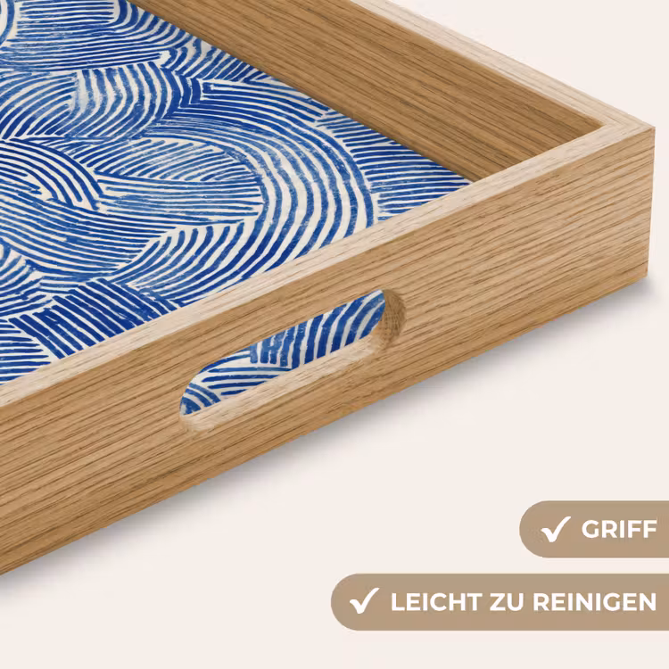 Tablett - Modern - Abstrakt - Blau — 8