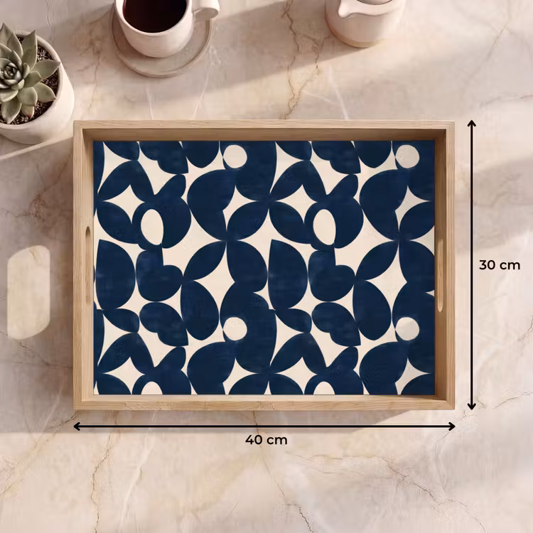 Tablett - Modern - Geometrisch - Blau — 7