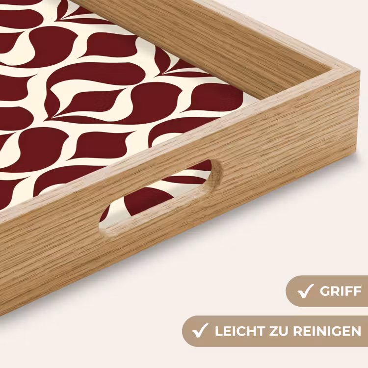 Tablett - Rot - Tropfenmuster - Grafik — 8