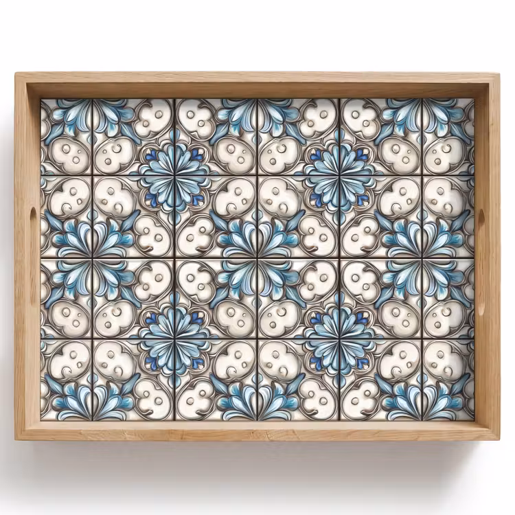 Tablett - Barock - Fliese - Bunt — 1