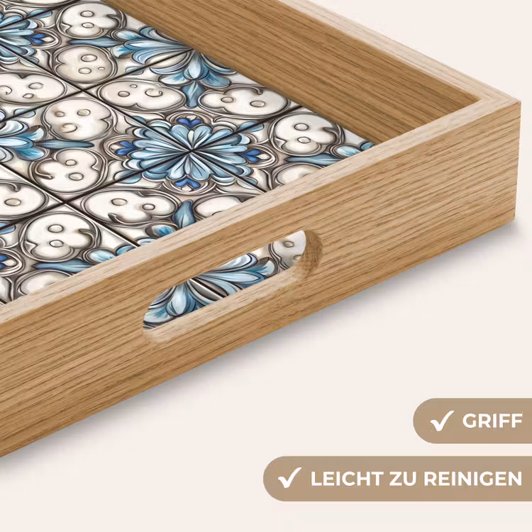 Tablett - Barock - Fliese - Bunt — 8