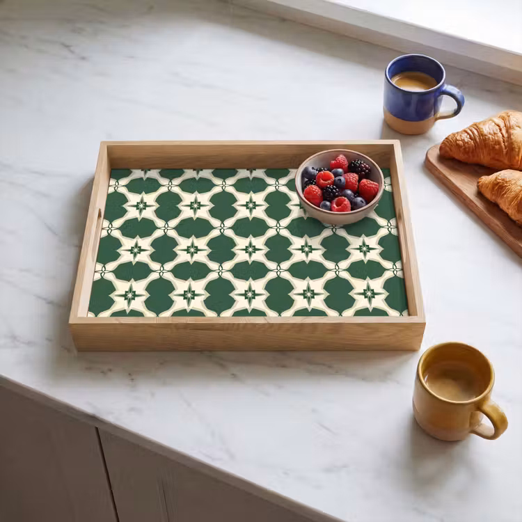 Tablett - Fliese - Klassisch - Grün — 3