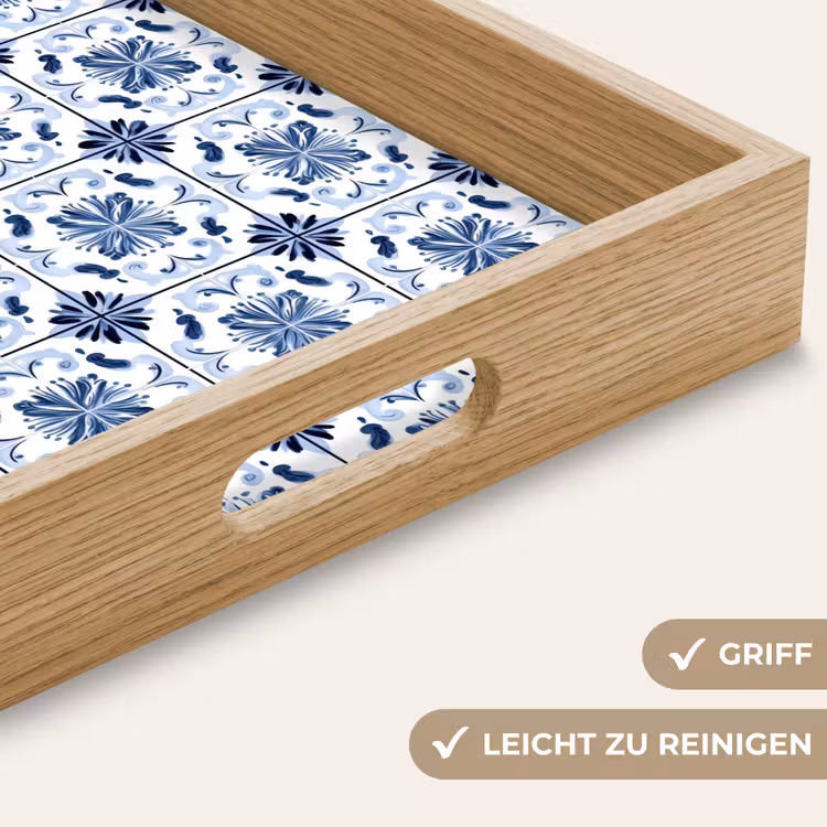 Tablett - Muster - Fliese - Blau — 8