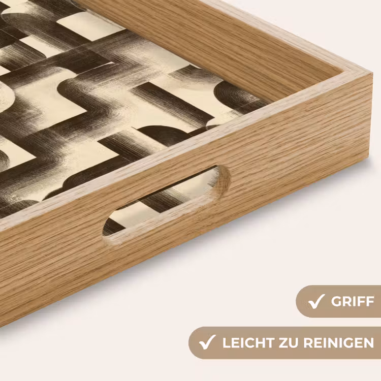 Tablett - Abstrakt - Retro - Schwarz — 8