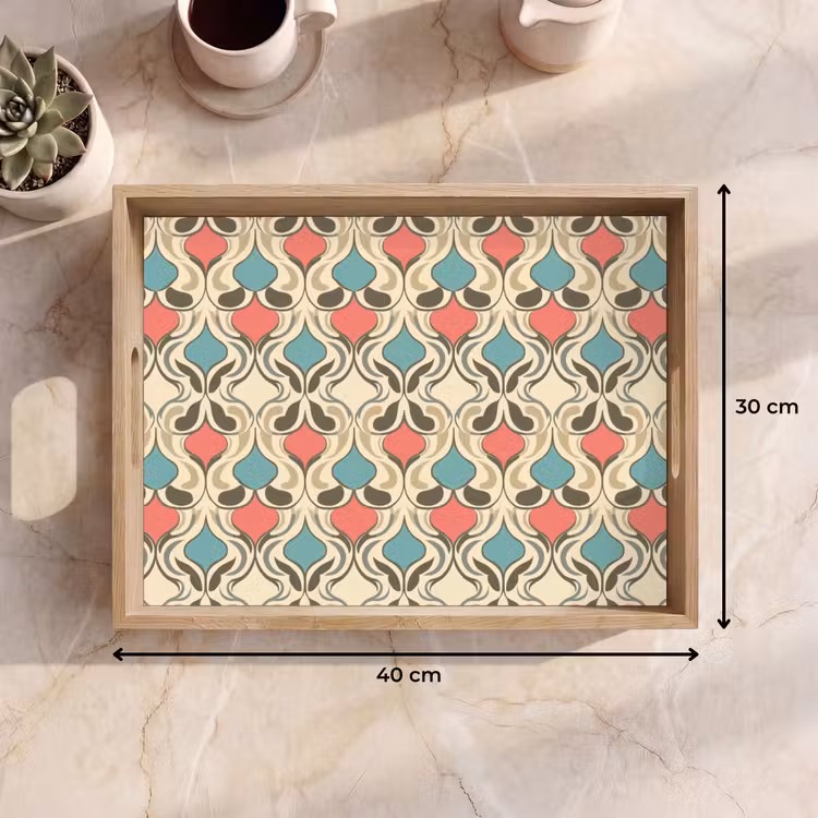 Tablett - Barock - Retro - Farbenfroh — 7