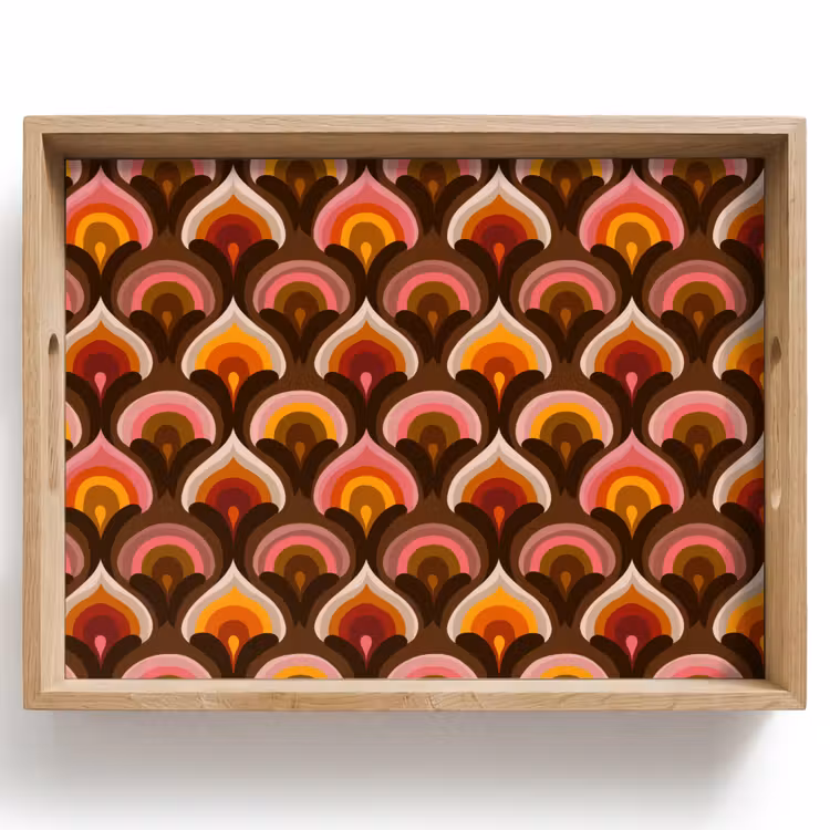Tablett - Muster - Retro - Farbenfroh — 1