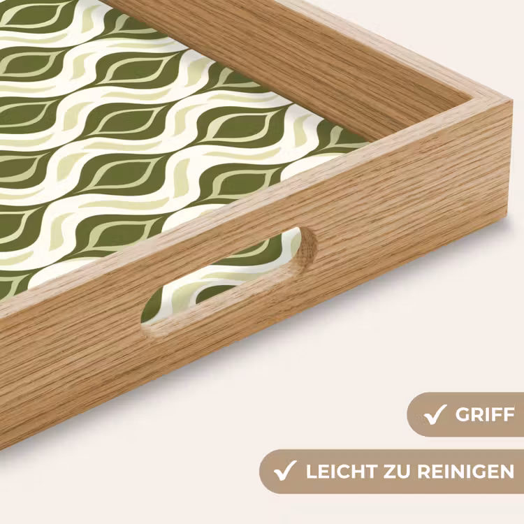 Tablett - Muster - Retro - Grün — 8