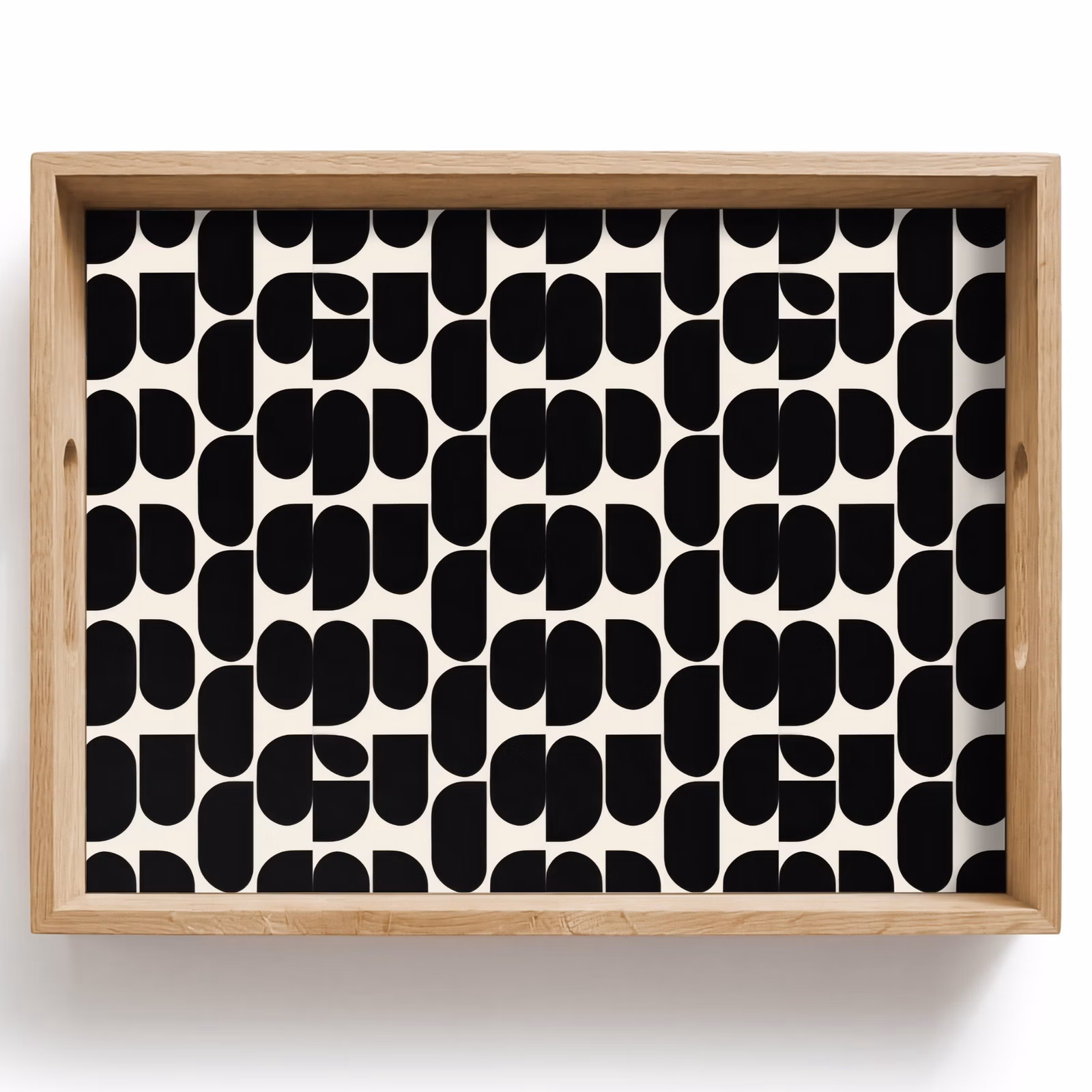 Tablett - Modern - Gemustert - Schwarz — 1
