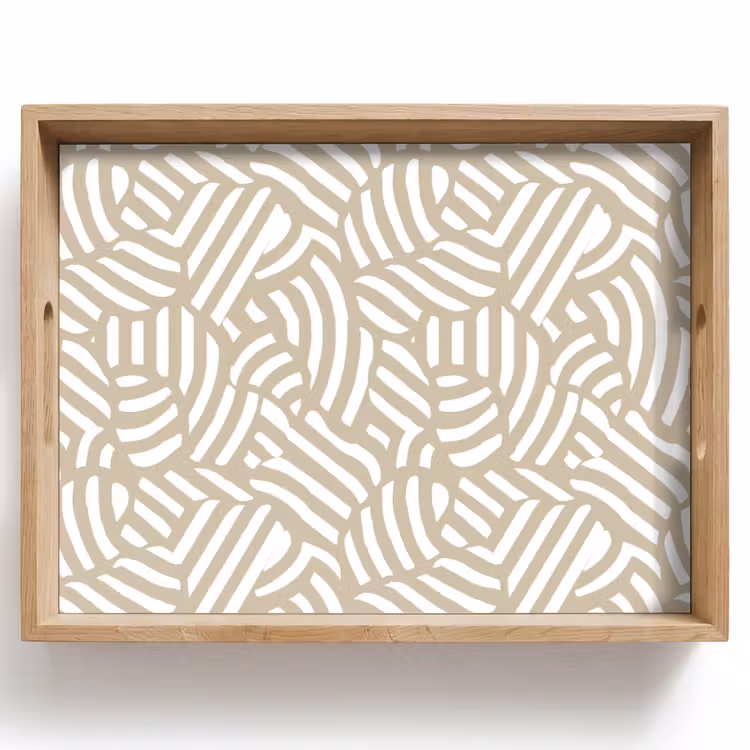 Tablett - Abstrakt - Modern - Beige — 1