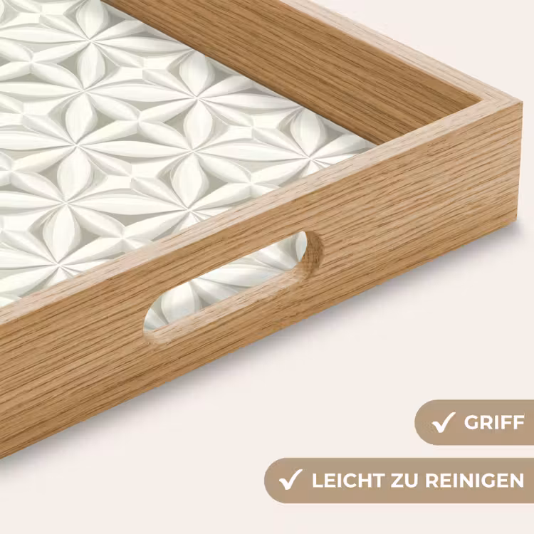 Tablett - Abstrakt - Textur - Grau - Weiß — 8