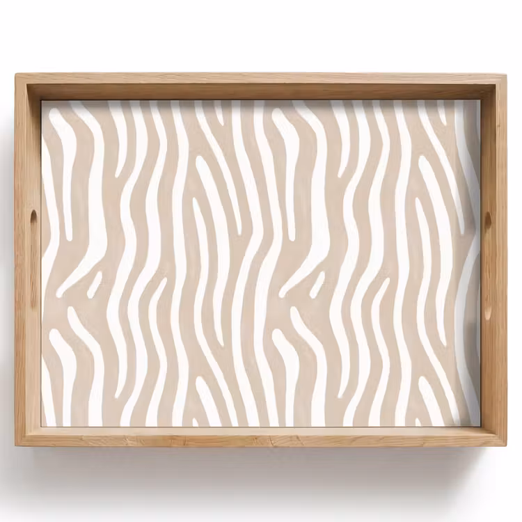 Tablett - Abstrakt - Zebra - Beige — 1