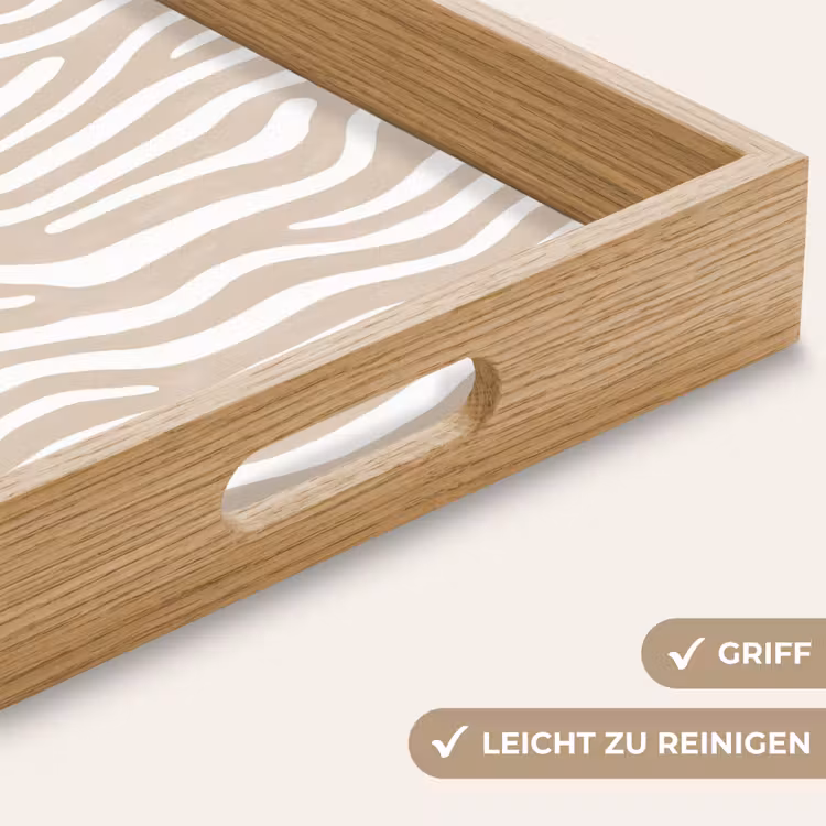 Tablett - Abstrakt - Zebra - Beige — 8