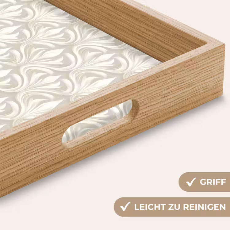 Tablett - Barock - Muster - Beige — 8