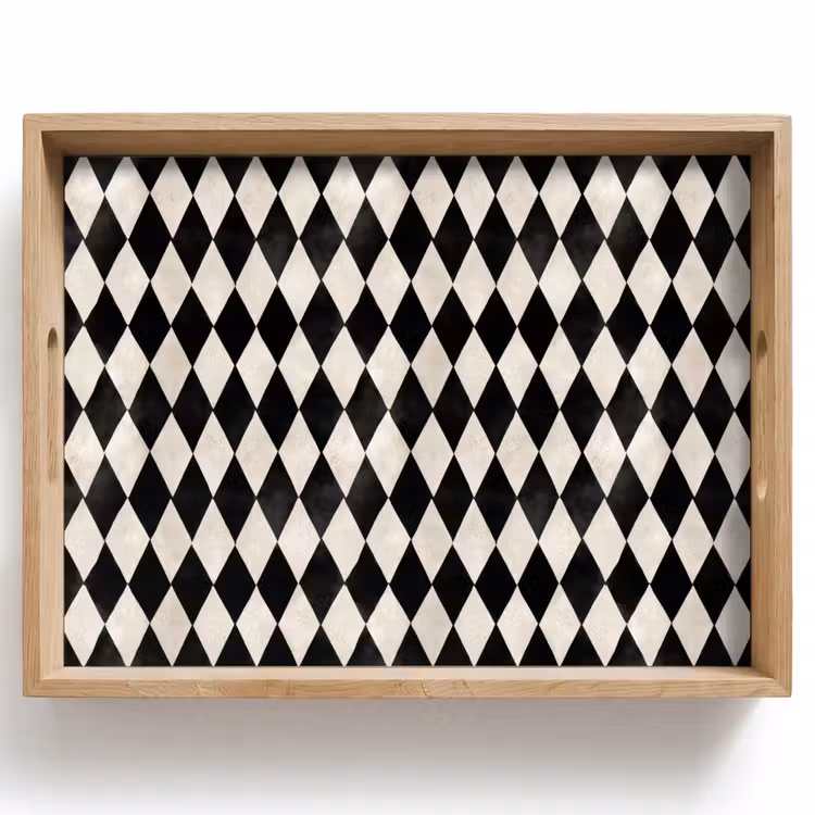 Tablett - Klassisch - Muster - Schwarz — 1