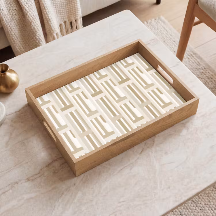 Tablett - Modern - Geometrisch - Beige — 2
