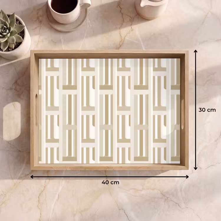 Tablett - Modern - Geometrisch - Beige — 7