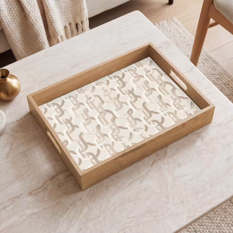 Tablett - Motiv - Abstrakt - Beige — 2