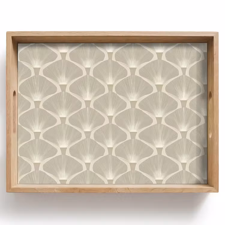 Tablett - Platte - Ginkgo - Sand — 1