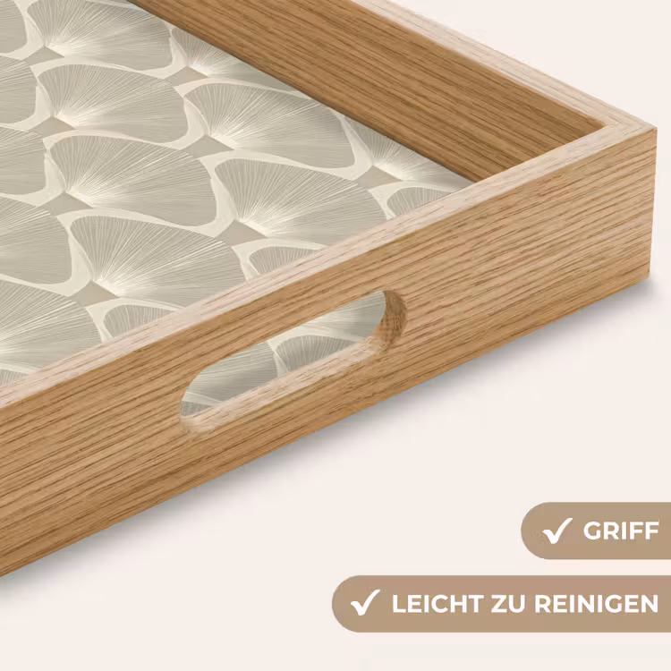 Tablett - Platte - Ginkgo - Sand — 8