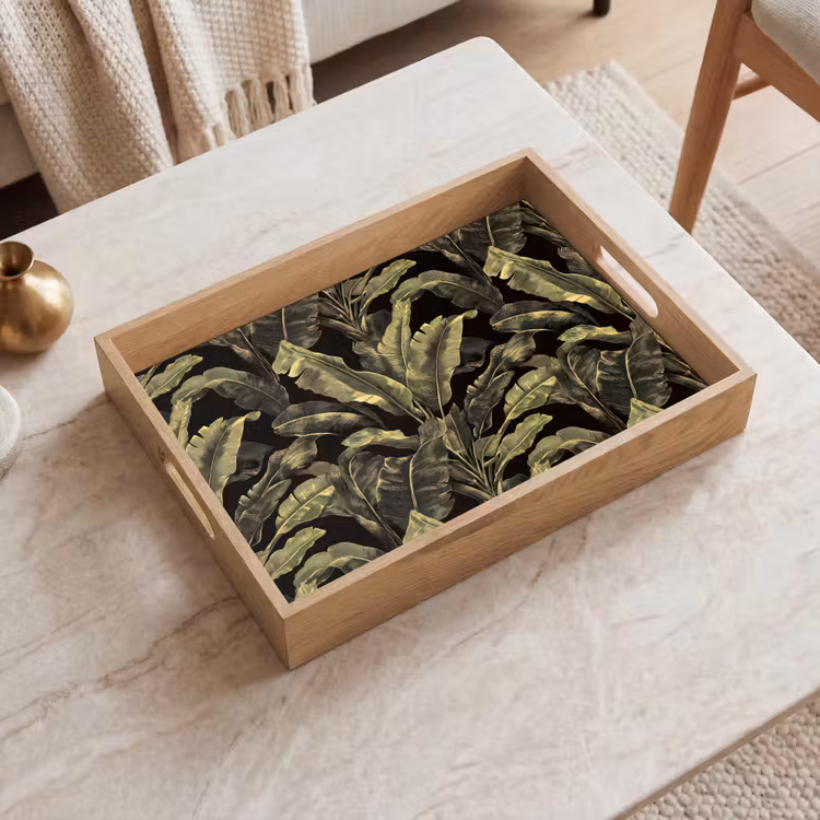 Tablett - Botanisch - Blätter - Grün — 2