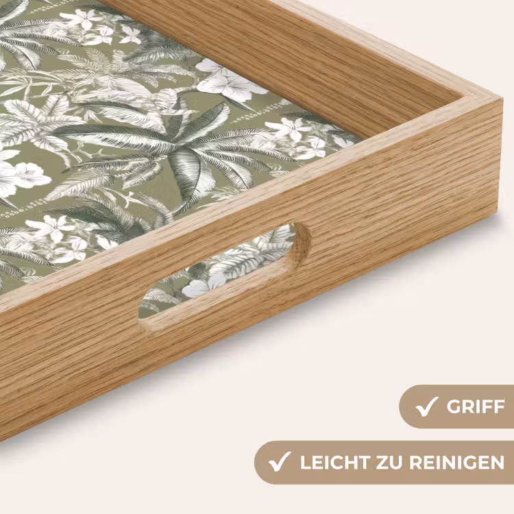 Tablett - Botanisch - Blumen - Grün — 8