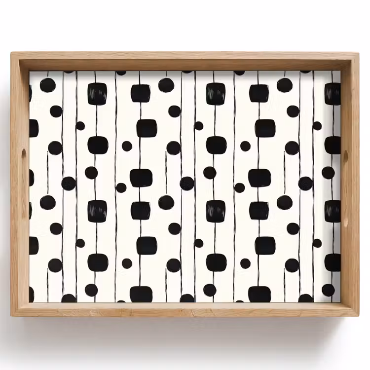 Tablett - Grafik - Modern - Schwarz — 1