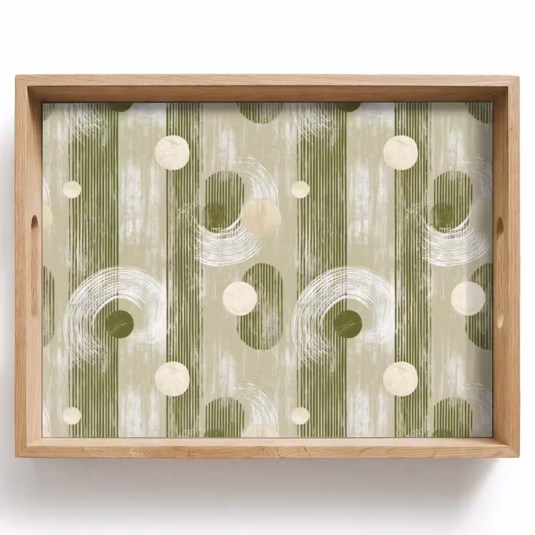 Tablett - Künstlerisch - Modern - Grün — 1