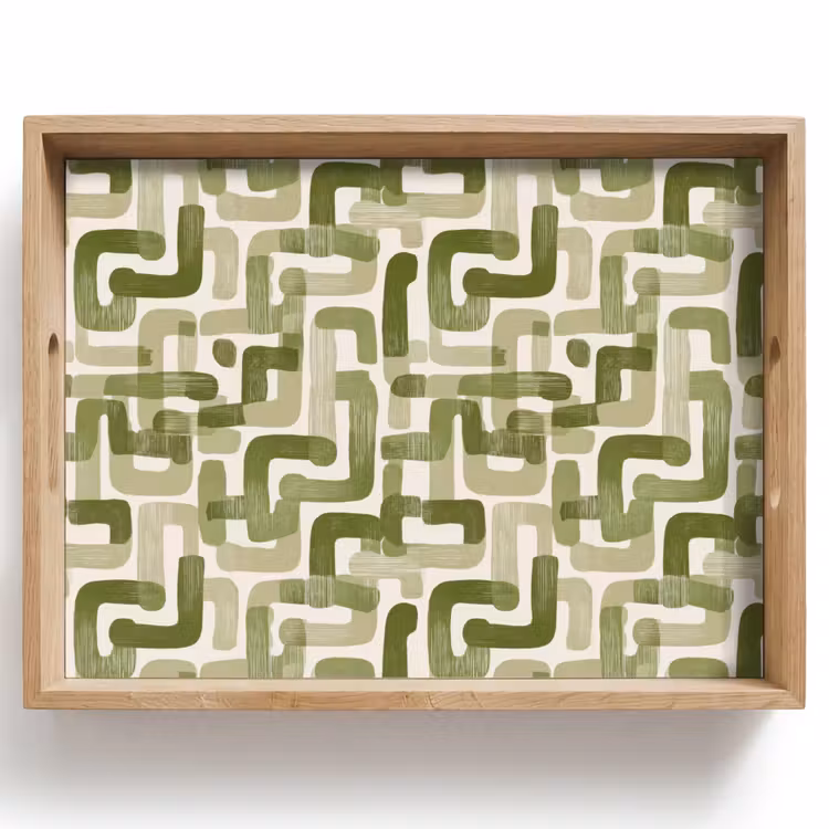 Tablett - Modern - Grafisch - Grün — 1