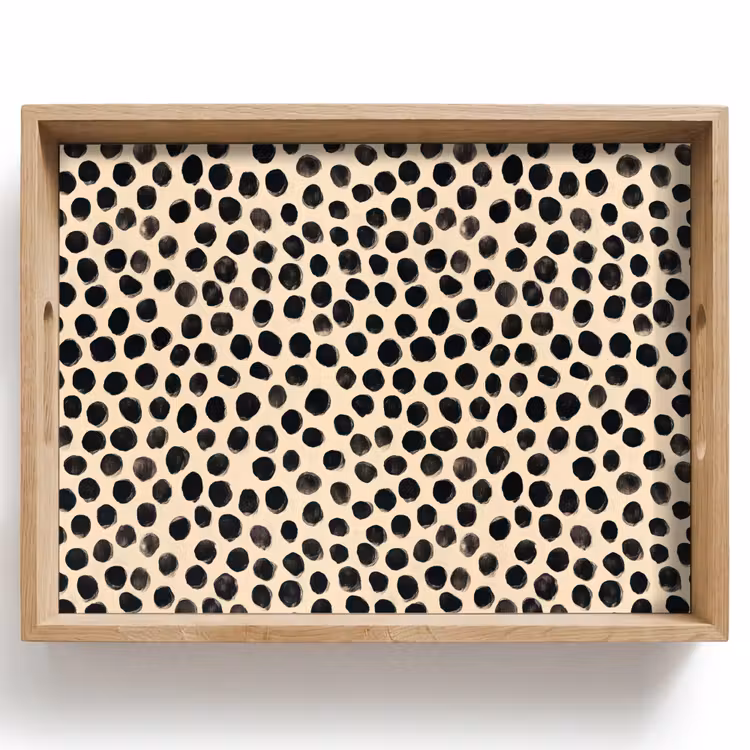 Tablett - Polka dots - Muster - Schwarz — 1