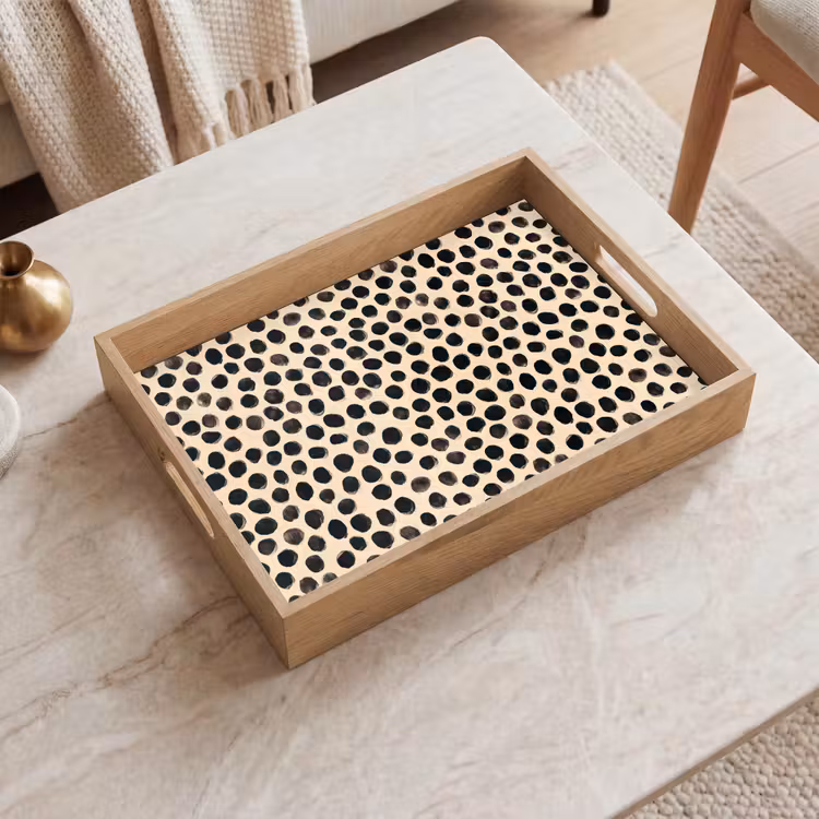 Tablett - Polka dots - Muster - Schwarz — 2