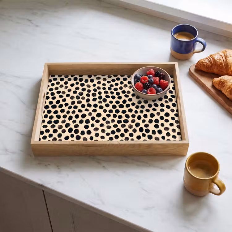 Tablett - Polka dots - Muster - Schwarz — 3